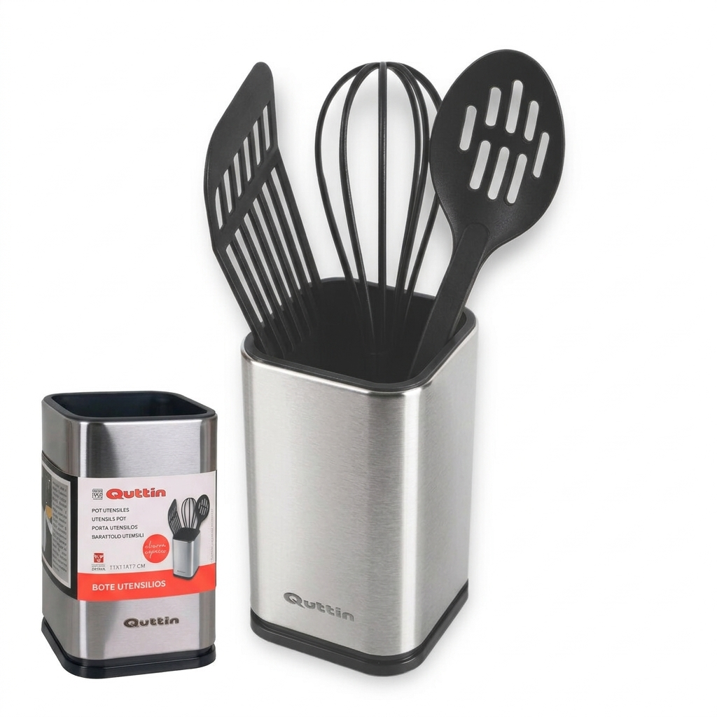 Portautensili da Cucina in Acciaio Inox Quttin – Organizer Cucina Compatto