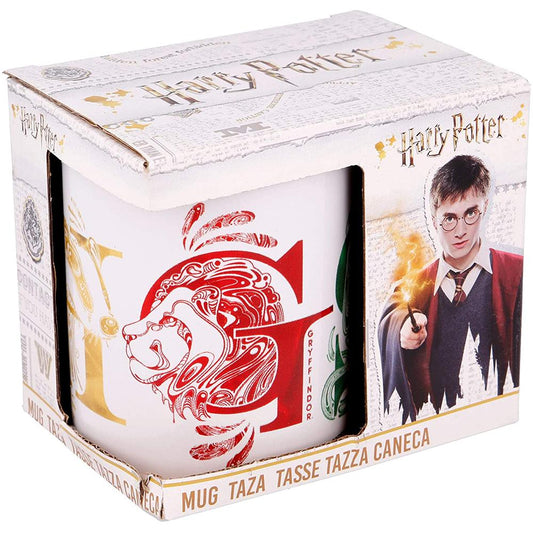 Tazza in ceramica Harry Potter con stemmi delle Case di Hogwarts 325ml prodotto ufficiale Warner Bros - Casa Dolce Inverno