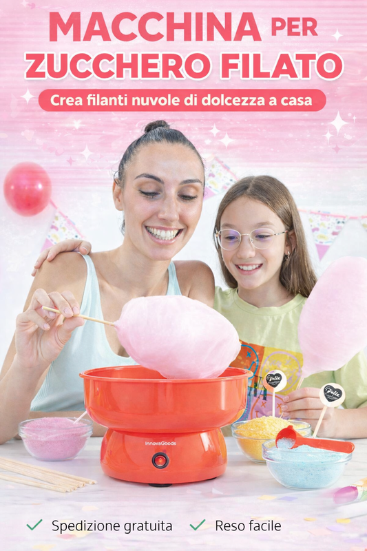 macchina per zucchero filato a Casa in 3 Minuti Perfetto per Feste e Bambini