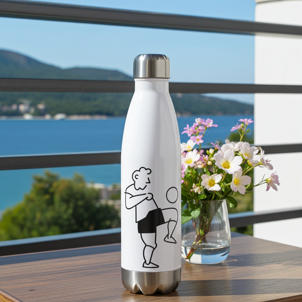 Borraccia Termica Sport 500ml in Acciaio Inox — Design Originale | Doppia Parete Isolante | Caldo e Freddo 12 Ore