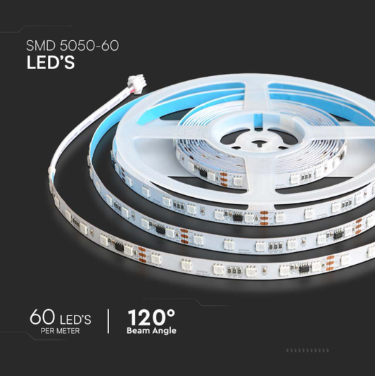 Kit Strip LED RGB 5 metri 13W/m SMD5050 completo di telecomando e alimentatore compatibile Magic Home - Casa Dolce Inverno